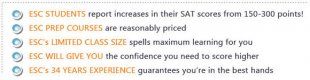 New Jersey SAT Test Prep Courses. New Jersey SAT Prep Course. SAT Test Prep New Jersey. NJ SAT Prep Courses offered by Educational Service Center provide the techniques and confidence students need to earn optimal SAT results.