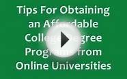 Affordable College Degree Programs from Online Universities