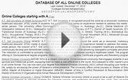 Database of Accredited Online Colleges - How many are