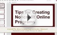Tips for Creating Noncredit Online Programs